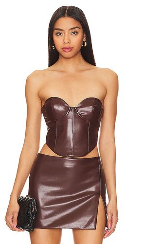 Ana Faux Leather Top in Brown. - size M (also in S, XL, XS) - Lovers and Friends - Modalova