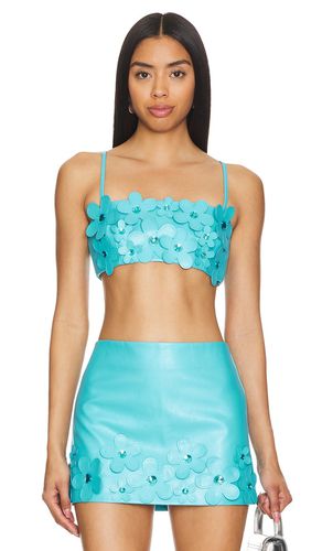 Nova Faux Leather Crop Top in Blue. - size L (also in M, S, XL) - Lovers and Friends - Modalova