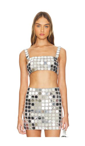 Gilles Sequin Crop Top in Metallic Silver. - size L (also in M, S, XL, XS) - Lovers and Friends - Modalova