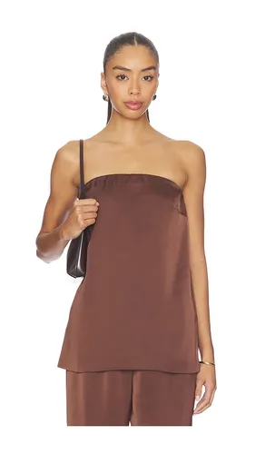 Alette Satin Top in Chocolate. - size L (also in M, S, XL) - Lovers and Friends - Modalova