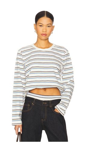 Multi Striped Long Sleeve Boyfriend Tee in Multi. - size L (also in M, S, XS) - La Ligne - Modalova