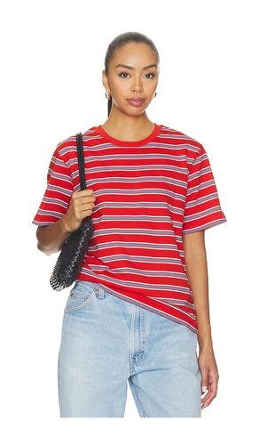 Striped Oversized Boyfriend Tee in Red. - size L (also in M, S, XS, XXS) - La Ligne - Modalova