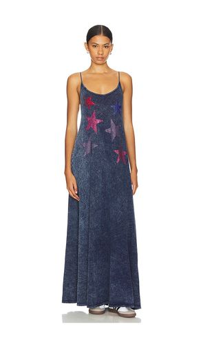 Berna Spaghetti A Line Maxi Dress Color Crystal Multi Stars in Blue. - size L (also in M, S, XS) - Lauren Moshi - Modalova