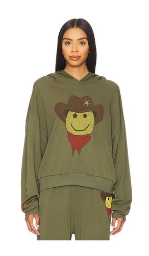 Cowboy Happyface Pullover Hoodie in Olive. - size S (also in XS, M, L) - Lauren Moshi - Modalova