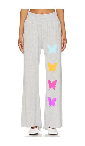 Shana Wide Leg Pant W/ Smocking Butterfly Eye in Grey. - size L (also in M, S, XS) - Lauren Moshi - Modalova