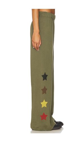 Cowboy Happyface Wide Leg Pant in Olive. - size M (also in S) - Lauren Moshi - Modalova