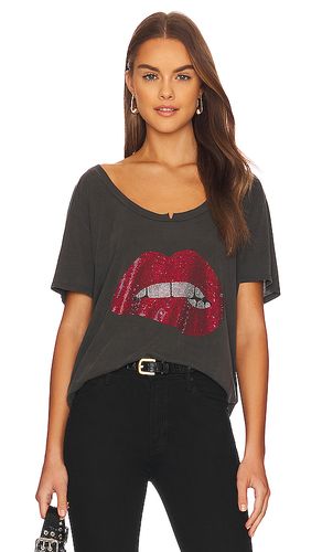 Delara Crystal Biting Lip Top in Black. - size L (also in M, S, XS) - Lauren Moshi - Modalova