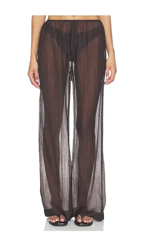 Velma Sheer Pant in Chocolate. - size M (also in S, XL, XS) - LNA - Modalova