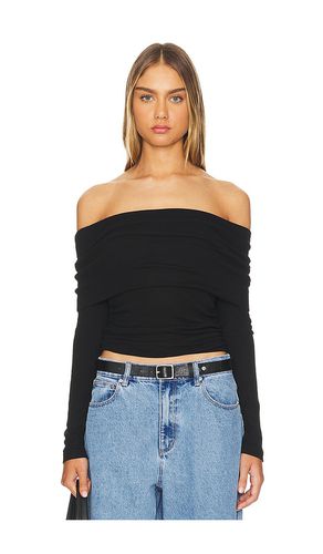 Liya ribbed fold over top en color talla L en - Black. Talla L (también en M, S, XS) - LNA - Modalova