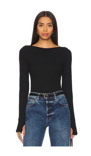 Bellina ribbed long sleeve top en color talla L en - Black. Talla L (también en M, S, XS) - LNA - Modalova