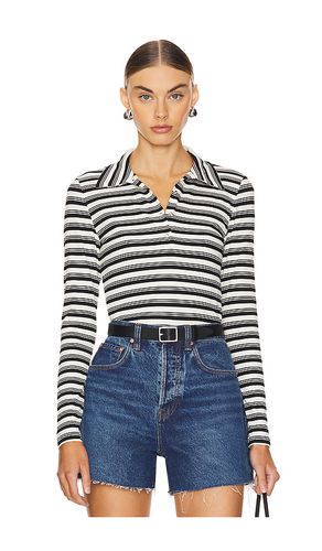 Sylvie Collared Ribbed Long Sleeve Top in . Taglia L, S, XL, XS - LNA - Modalova