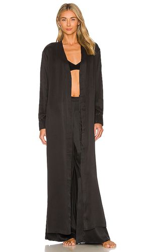 Washable Silk Long Robe in Black. - size L/XL (also in M, XS/S) - LUNYA - Modalova