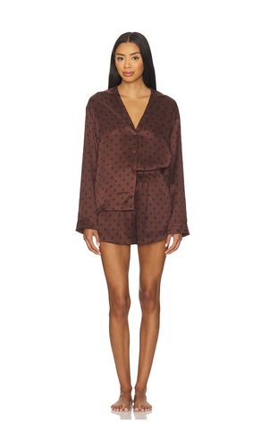 Washable Silk Button Up Short Set in Brick. - size L (also in XL) - LUNYA - Modalova