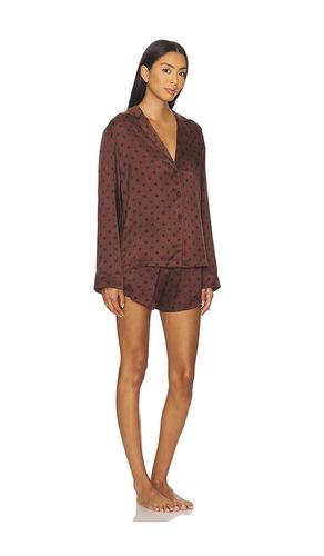 Washable Silk Button Up Short Set in Brick. - size L (also in XL) - LUNYA - Modalova