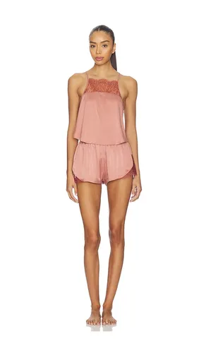 Washable Silk Lace Cami Short Set in Blush. - size L (also in M) - LUNYA - Modalova