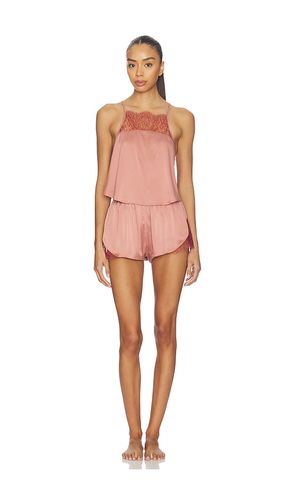 Washable Silk Lace Cami Short Set in Blush. - size L (also in M, S) - LUNYA - Modalova