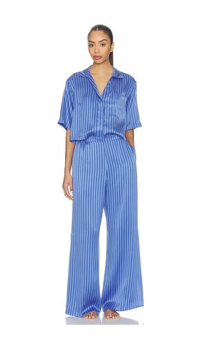 Washable Silk High Rise Pajama Set in Blue. - size M (also in XL) - LUNYA - Modalova
