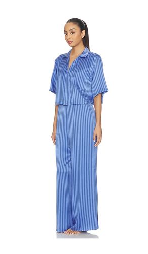 Washable Silk High Rise Pajama Set in Blue. - size M (also in XL) - LUNYA - Modalova