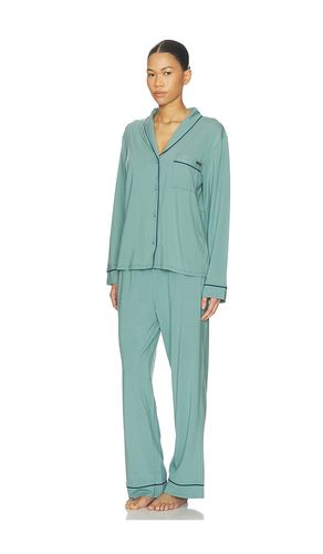Slumberknit Button Down Pant Set in Green. - size XL (also in XS) - LUNYA - Modalova
