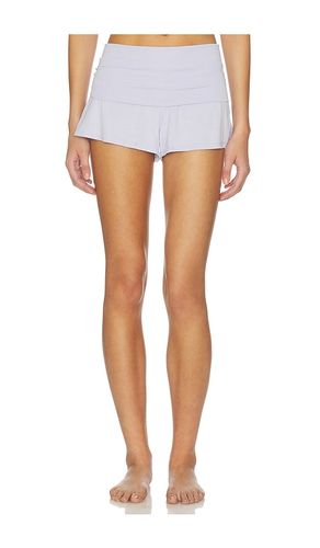 Soft Modal Rib Fold Over Shorts in Lavender. - size M (also in S, XL) - LUNYA - Modalova