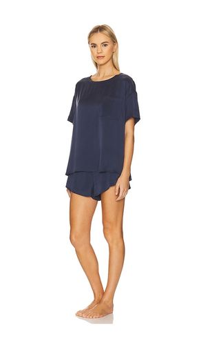 Washable Silk Tee Set in Navy. - size S (also in XL) - LUNYA - Modalova