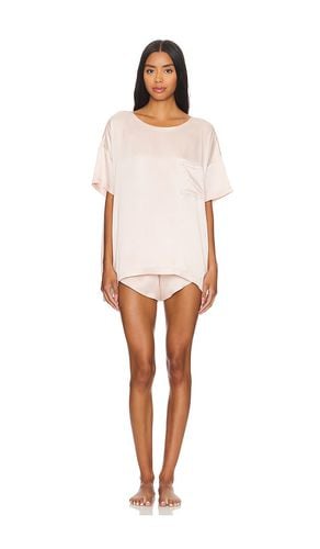 Washable Silk Tee Short Set in Blush. - size M (also in XL, XS) - LUNYA - Modalova