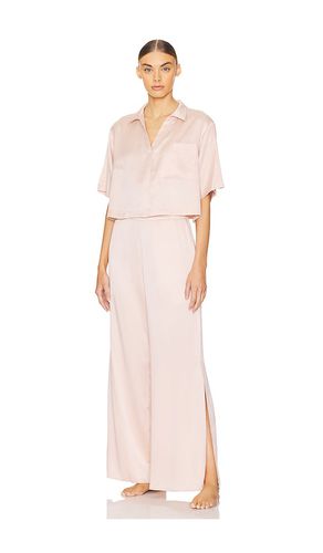 Washable Silk High Rise Pant Set in Rose. - size L (also in M, S) - LUNYA - Modalova