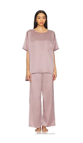 Washable Silk Tee Pant Set in Mauve. - size L (also in M, S, XL, XS) - LUNYA - Modalova