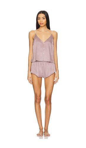 Washable Silk Button Front Knicker Set in Mauve. - size M (also in S, XL, XS) - LUNYA - Modalova