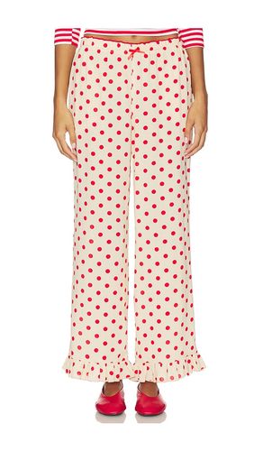 Liora Ruffle Pant in Ivory. - size S (also in XL, XS) - Lisa Says Gah - Modalova