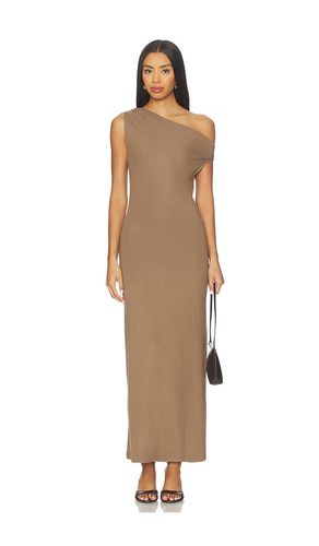 Lauren Ruched Asymmetrical Shoulder Dress in Brown. - size L (also in M, S, XL, XS) - LESET - Modalova