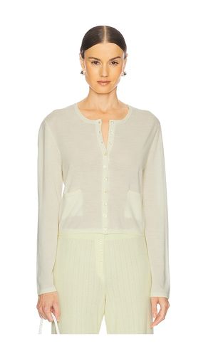 James Crew Cardigan in Cream,Lemon. - size L (also in M, S, XL) - LESET - Modalova