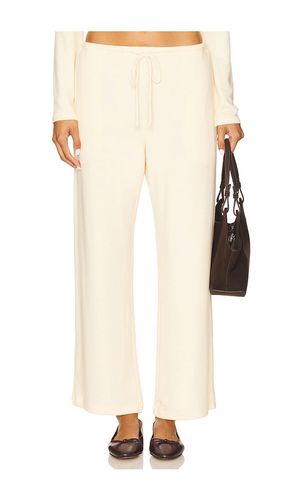 Lauren Crop Drawstring Pant in Cream. - size L (also in M, S) - LESET - Modalova