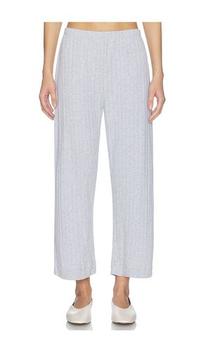 Pointelle Crop Wide Leg Pant in Grey. - size S (also in XL) - LESET - Modalova