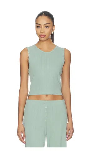 Pointelle Sleeveless Crew in . Size L. Also in M, XS - LESET - Modalova
