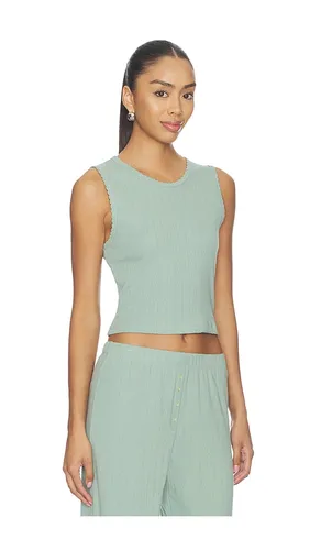 Pointelle Sleeveless Crew in . Size L. Also in M, XS - LESET - Modalova