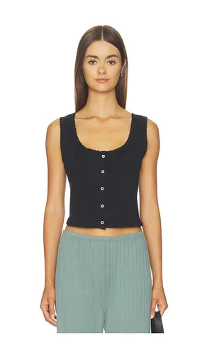 Pointelle Button Down Tank in . Size L. Also in M, S, XL - LESET - Modalova