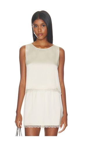 Barb Lace Crop Sleeveless Crew in . Taglia M. Also in S - LESET - Modalova