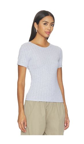 Pointelle Slim Fit Tee in Grey. - size L (also in XS) - LESET - Modalova