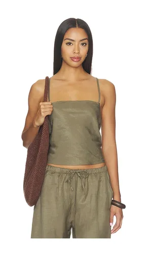 Daniel Square Neck Tank in Taupe. - size L (also in M, S, XL, XS) - LESET - Modalova