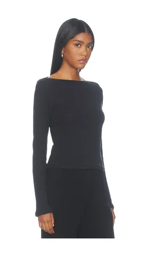 Pointelle Long Sleeve Bateau Top in . - size M (also in S, XL, XS) - LESET - Modalova