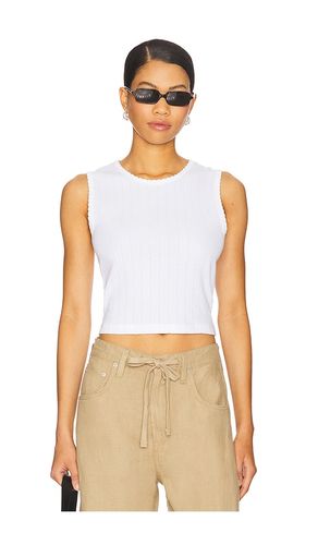 Pointelle Sleeveless Crew Top in . - size L (also in M, XL, XS) - LESET - Modalova