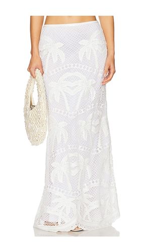 Bohemia Palms Slim Maxi Skirt in White. - size S (also in XS) - Le Superbe - Modalova