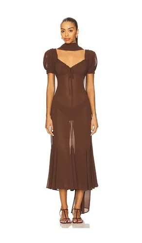 Davina Midi Dress in Chocolate. - size M (also in XXS) - LPA - Modalova