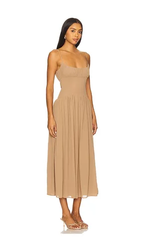 Dawn Midi Dress in Brown. - size M (also in S, XL) - LPA - Modalova