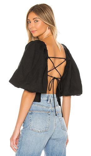 LPA Yvanna Embroidered Corset Top in Black