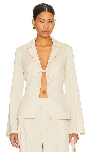 Franca tie front blazer top en color ivory talla L en - Ivory. Talla L (también en M, S, XXS) - LPA - Modalova