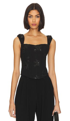 Yvanna embroidered corset top en color talla L en - Black. Talla L (también en S) - LPA - Modalova
