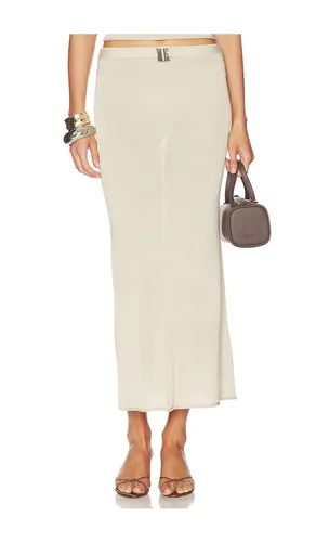 Sonya Knit Skirt in Neutral. - size L (also in M, S, XL) - La Porte - Modalova