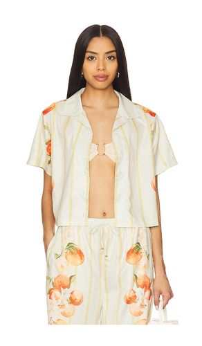 Ruby Short Sleeve Boxy Shirt in Yellow. - size L (also in M, S, XS) - La Porte - Modalova